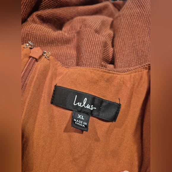 Lulu's Deep Rust Color Long Sleeve Dress - Picture 5 of 7